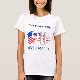 Tshirt för September 11 - 9/11 10th årsdagdamer T Shirt