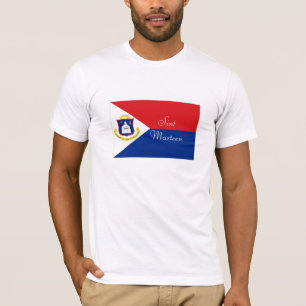 Tshirt för Sint Marteen St Martin flaggasouvenir T-shirt