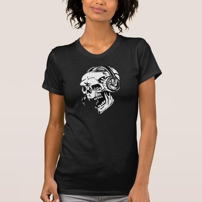 tshirt för skallemusikdj tee shirt (Framsida)