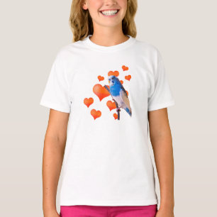 TShirt för sleeve för parakiterhjärtaRaglan T Shirt