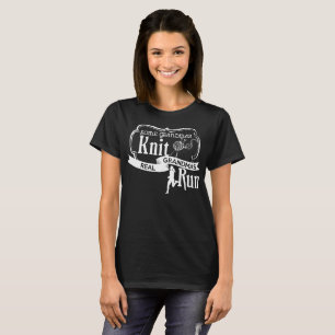 Tshirt för springa för mormödrar för sticka f tröja