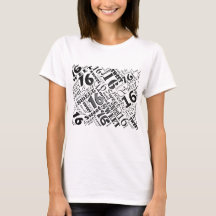 Tshirt för sweet sixteenBlack&White födelsedag
