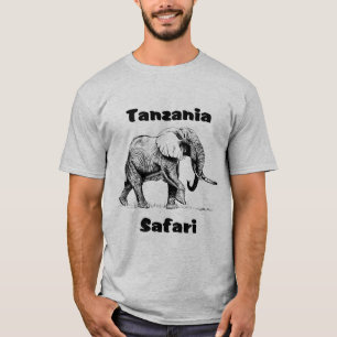 Tshirt för Tanzania Safarielefant Tröja