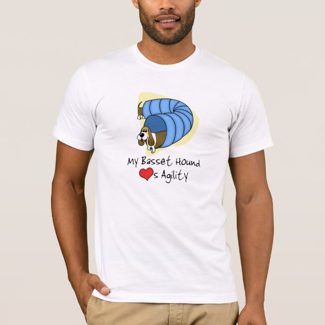 TShirt för tecknadBassetAgility Tee Shirt (Framsida)