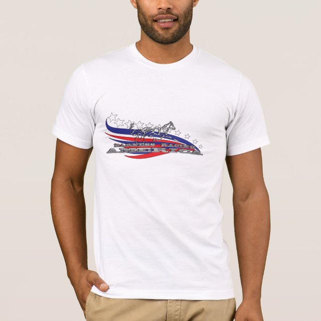 Tshirt för travsportAmerika com Tee Shirt (Framsida)