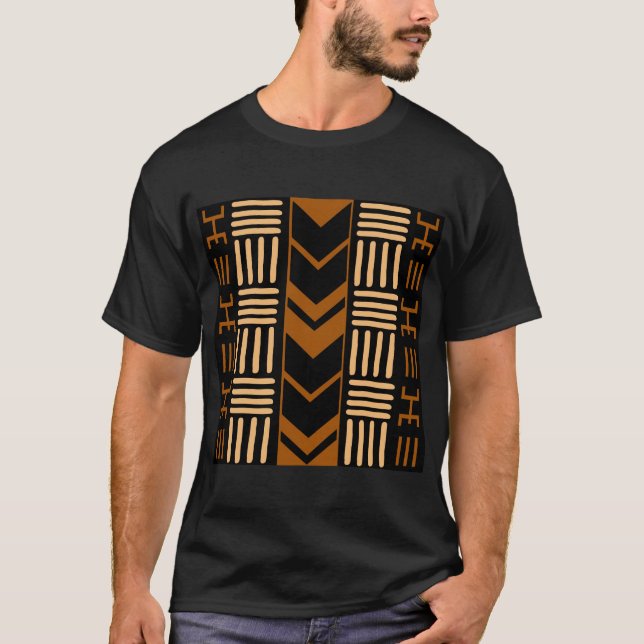 Tshirt för utformning av Afrikansk Lera Trasa T Shirt (Framsida)