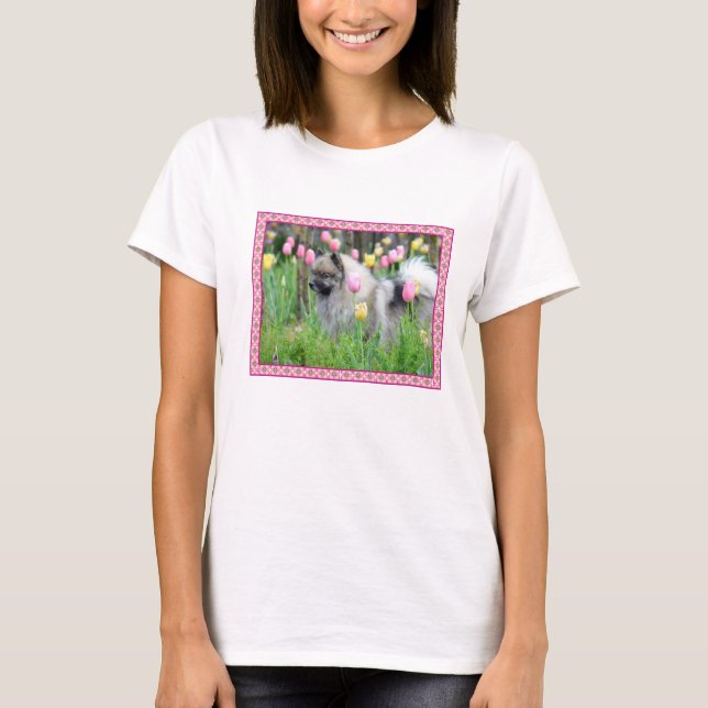 Tshirt för vårtulpanKeeshond Tröja (Framsida)