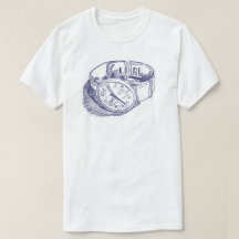 Tshirt för vintageklockaillustration
