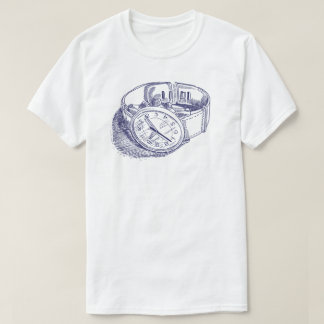 Tshirt för vintageklockaillustration tee