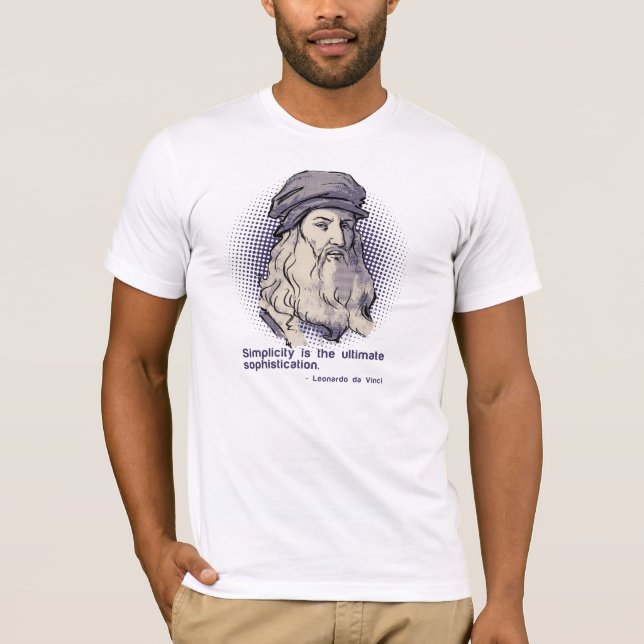 Tshirt för vitDa Vinci citationstecken Tröja (Framsida)