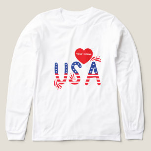 Tshirt fullt Slive Patriotic Långärmad T-Shirt