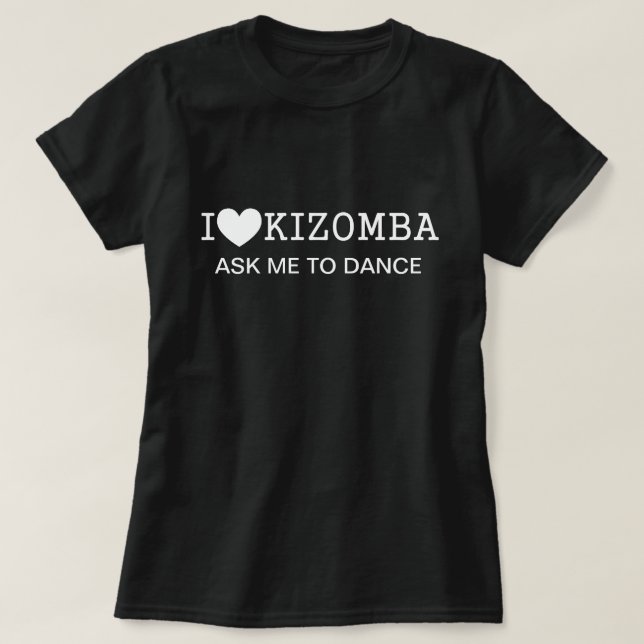 Tshirt "I Love Kizomba" p/ Mulher Tröja (Design framsida)
