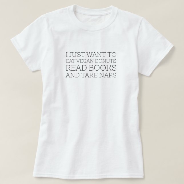 TSHIRT - I önskar precis att äta vegandonuts T-shirt (Design framsida)