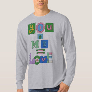 Tshirt långärmad valentine-dag för gåva t shirt