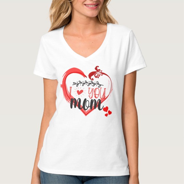 TShirt Madre mi corazon se multiplica T Shirt (Framsida)