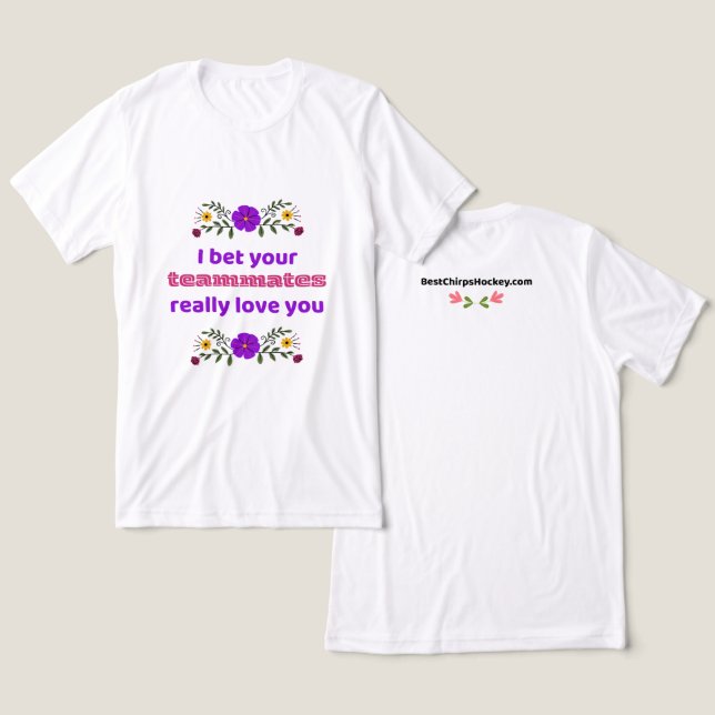 Tshirt Män Hockey Gåva Lagkamrater  T Shirt (Design fram och bak)
