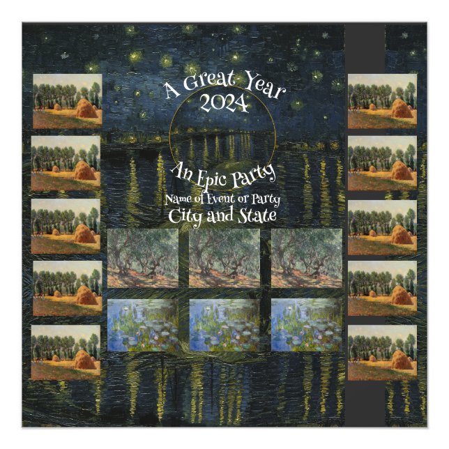 Tshirt Mugg Magnet 2024 Napkin Photo Poster Party (Framsidan)