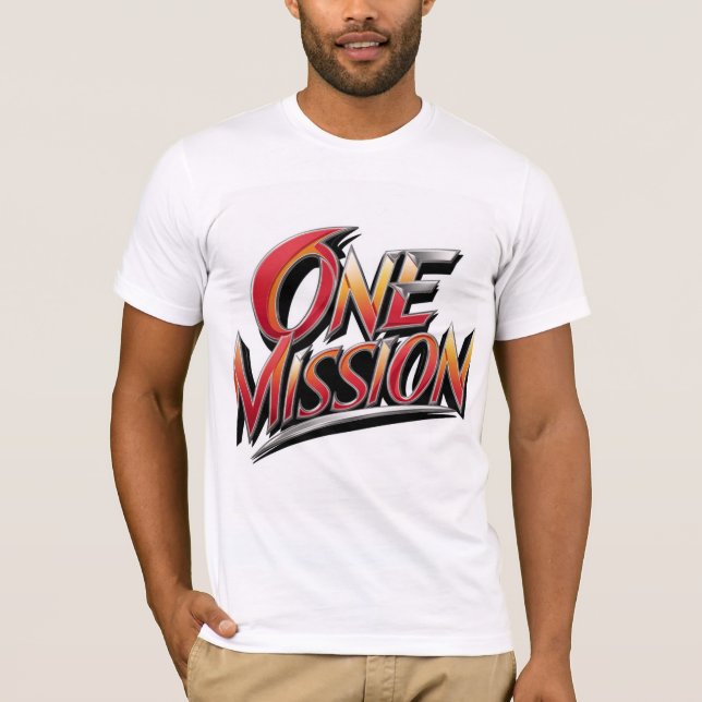Tshirt - "One mission" T Shirt (Framsida)