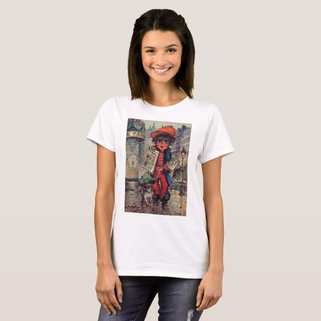Tshirt Poulbot au journal Tee Shirt (Hel framsida)