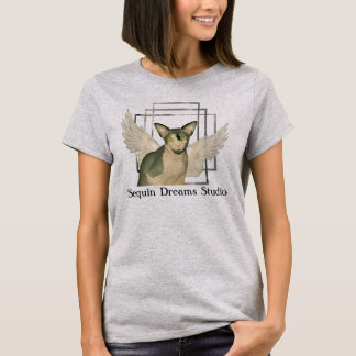 TShirt | Sphynx Cat Ninja i Angel Vingar Tee Shirt