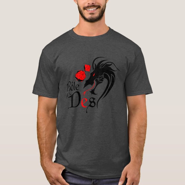 Tshirtfoncé - Rôle les Dés - mörk t-skjorta T Shirt (Framsida)