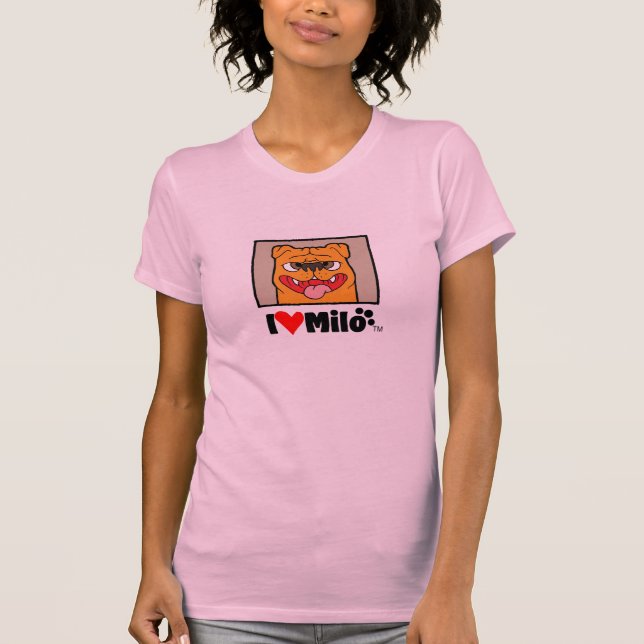 Tshirtkvinna jag älskar miloen t shirt (Framsida)
