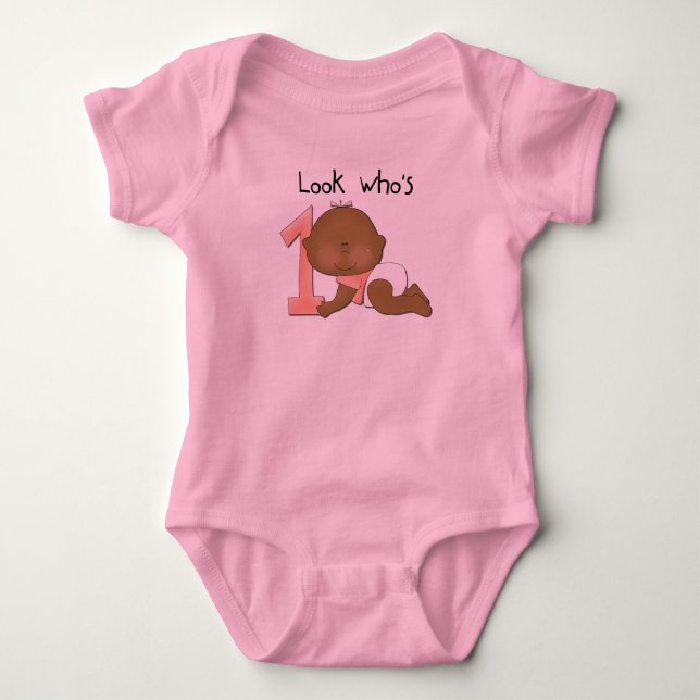 Tshirts för afrikansk flicka 1:a födelsedag (Framsida)