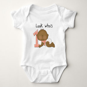 Tshirts för afrikansk flicka 1:a födelsedag