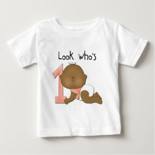 Tshirts för afrikansk flicka 1:a födelsedag