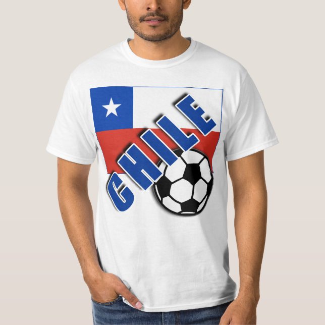Tshirts för fläkt för CHILE världsfotboll (Framsida)