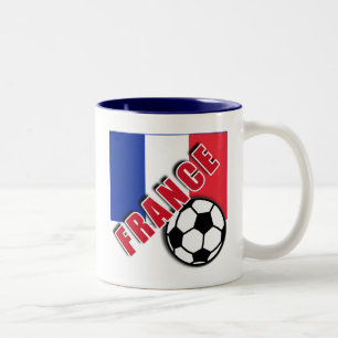 Tshirts för fläkt för FRANKRIKEvärldsfotboll Två-Tonad Mugg