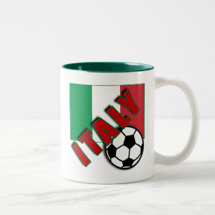 Tshirts för fläkt för ITALIENvärldsfotboll Två-Tonad Mugg