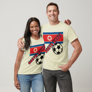 Tshirts för fläkt för NORDKOREA världsfotboll