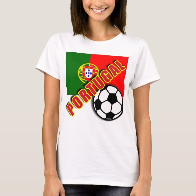 Tshirts för fläkt för PORTUGAL världsfotboll (Framsida)