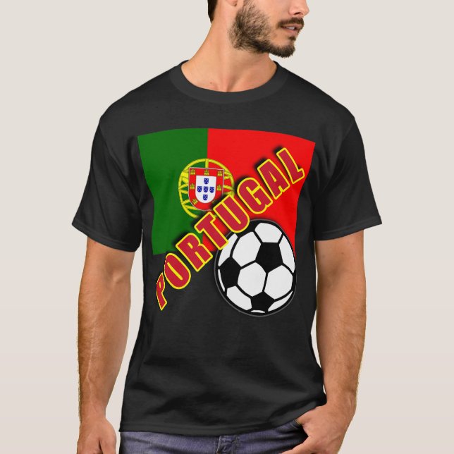 Tshirts för fläkt för PORTUGAL världsfotboll (Framsida)