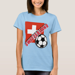 Tshirts för fläkt för SCHWEITZ världsfotboll