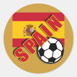 Tshirts för fläkt för SPANIEN världsfotboll Runt Klistermärke