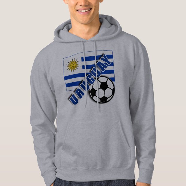 Tshirts för fläkt för URUGUAY världsfotboll Hoodie (Framsida)
