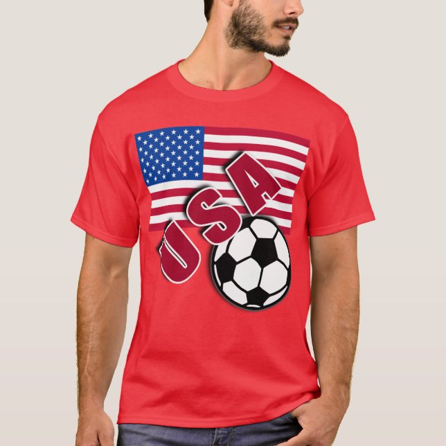 Tshirts för fläkt för USA världsfotboll (Framsida)