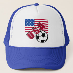 Tshirts för fläkt för USA världsfotboll Truckerkeps