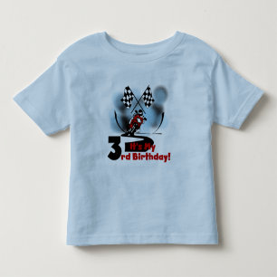 Tshirts för födelsedag för motorcykeltävla 3rd