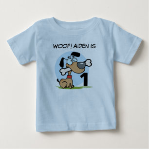 Tshirts för födelsedag för valphundanpassade