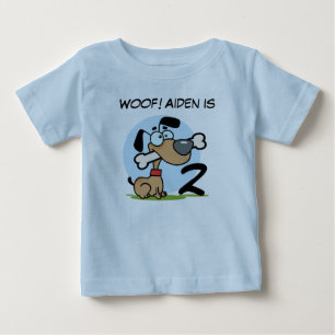 Tshirts för födelsedag för valphundanpassade