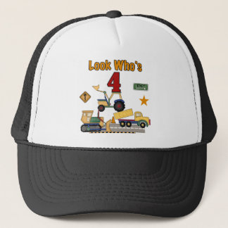 Tshirts för konstruktionsfordon4e födelsedagen truckerkeps