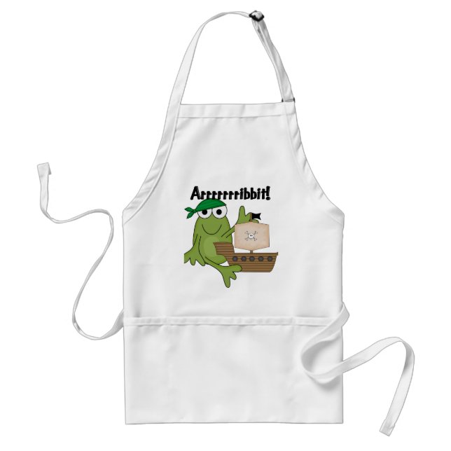 Tshirts och gåvor för Arrrrrrribbit grodapirat Förkläde (Framsidan)