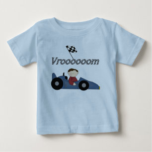 Tshirts och gåvor för blåtttävlingbil