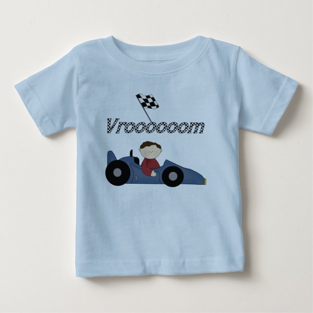 Tshirts och gåvor för blåtttävlingbil (Framsida)