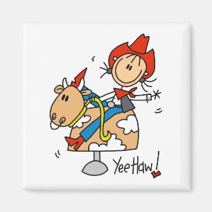 Tshirts och gåvor för CowgirlYee Haw Magnet