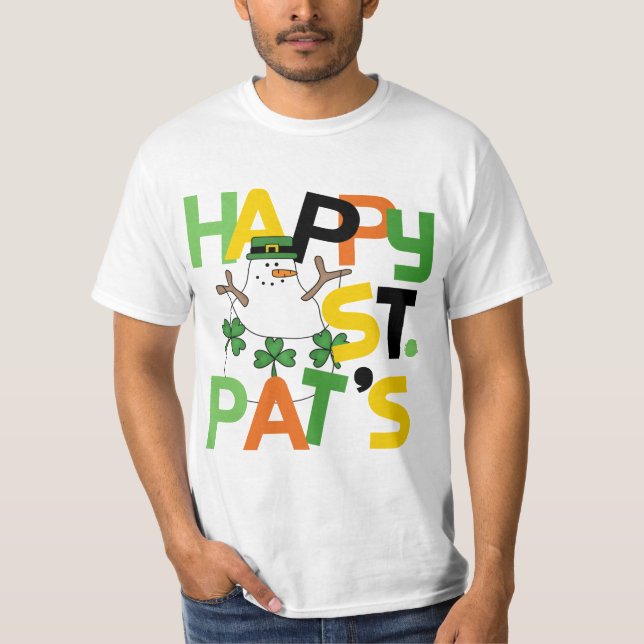 Tshirts och gåvor för dag för snögubbelyckligSt. (Framsida)