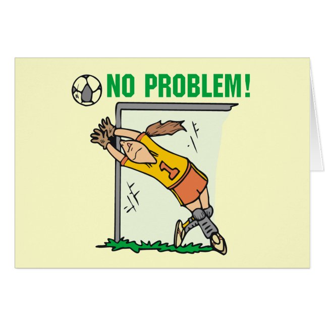 Tshirts och gåvor för flickafotbollGoalie Hälsningskort (Framsidan Horizontal)